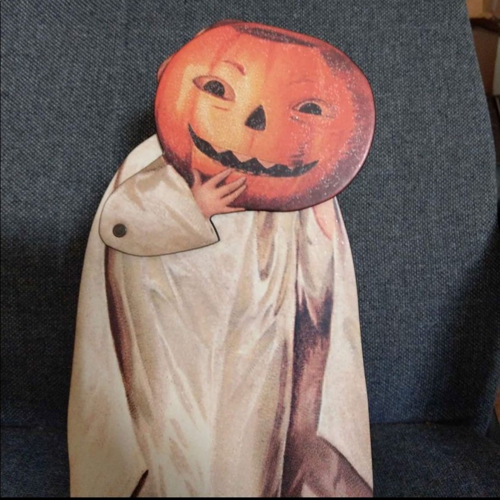 Bethany Lowe halloween pumpkin girl collapsible